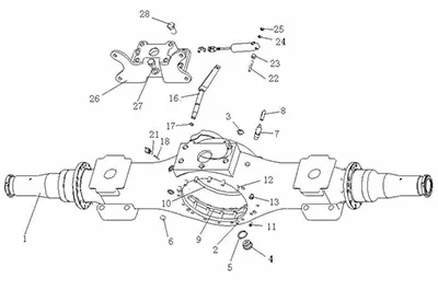 ST16 Middle Axle Housing